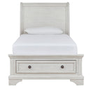 Signature Design by Ashley Robbinsdale B742B12 Twin Sleigh Storage Bed IMAGE 2
