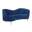 Coaster Furniture Sophia 506862 Upholstered Channel Tufted Loveseat - Blue IMAGE 1