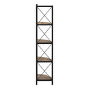 Monarch I 3646 60" Bookcase - Brown Reclaimed/Black IMAGE 4