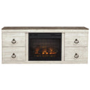 Signature Design by Ashley Willowton EW0267W8 TV Stand with Electric Fireplace IMAGE 2