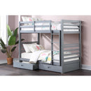 Titus Furniture T2710G 39"/39" Storage Bunk Bed (Grey) IMAGE 1