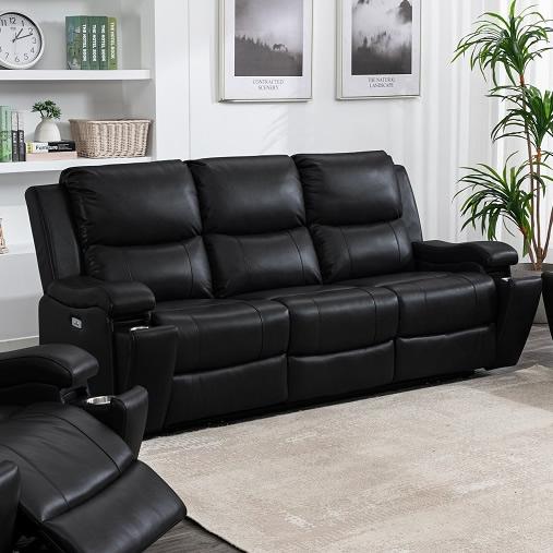 IFDC IF-8032 Power Reclining Sofa - Black