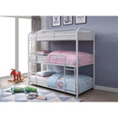 IFDC B 505 Twin/Twin/Twin Bunk Bed - White IMAGE 1