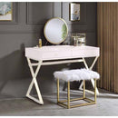 Acme Furniture Adao AC00934 Vanity Mirror - Pink & Gold IMAGE 2
