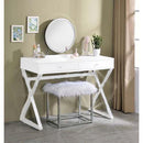 Acme Furniture Adao AC00935 Vanity Mirror - White & Chrome IMAGE 2