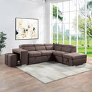 Acme Furniture Acoose LV01025 Sectional Sofa - Brown IMAGE 1