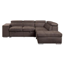 Acme Furniture Acoose LV01025 Sectional Sofa - Brown IMAGE 3