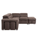 Acme Furniture Acoose LV01025 Sectional Sofa - Brown IMAGE 4