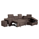Acme Furniture Acoose LV01025 Sectional Sofa - Brown IMAGE 6