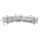 Acme Furniture Atronia LV01160 Sectional Sofa with 4 Pillows IMAGE 8