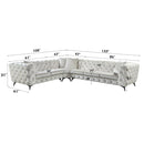 Acme Furniture Atronia LV01160 Sectional Sofa with 4 Pillows IMAGE 9