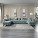 Acme Furniture Atronia LV01161 Sectional Sofa - Deep Green IMAGE 1