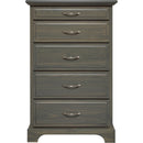 Mako Wood Furniture Symphony 5-Drawer Chest Symphony 2900-30 Chest - Green Grey IMAGE 1