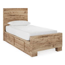 Signature Design by Ashley Hyanna B1050B24 Twin Panel Bed with 1 Side Storage IMAGE 1