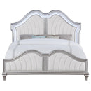 Coaster Furniture Evangeline 223391Q Wood Queen LED Panel Bed - Silver Oak IMAGE 3