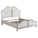 Coaster Furniture Evangeline 223391Q Wood Queen LED Panel Bed - Silver Oak IMAGE 5
