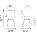 Zuo Tyler 109331 Dining Chair - Brown IMAGE 9