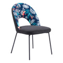 Zuo Merion 109366 Dining Chair - Multicolor Print & Black IMAGE 1