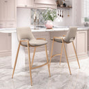 Zuo Desi 109733 Counter Stool - Beige & Gold IMAGE 7