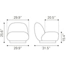 Zuo Myanmar 109345 Accent Chair - Cream IMAGE 10