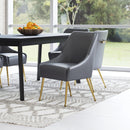 Zuo Maxine 109713 Dining Chair - Grey & Gold IMAGE 9