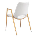 Zuo Desi 109550 Dining Chair - White & Gold IMAGE 5