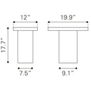 Zuo Marcos A12254 Side Table - Black & Antique Bronze IMAGE 7