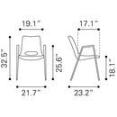 Zuo Desi 109535 Dining Chair - White IMAGE 9