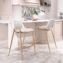Zuo Desi 109553 Counter Stool - White & Gold IMAGE 7
