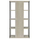 Coaster Furniture Loomis 805883 72-inch 4-shelf Bookshelf - Whitewashed Grey IMAGE 7