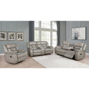 Coaster Furniture Greer 651353 Upholstered Swivel Glider Recliner Chair - Taupe IMAGE 3