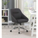 Coaster Furniture Jackman 801426 Upholstered Adjustable Home Office Desk Chair - Brown IMAGE 2