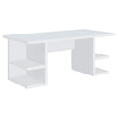 Coaster Furniture Alice 801455 71-inch 4-shelf Engineered Wood Writing Desk - White IMAGE 1