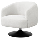 Coaster Furniture Dave 905739 Upholstered Barrel Back Swivel Club Chair - Beige IMAGE 3
