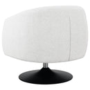 Coaster Furniture Dave 905739 Upholstered Barrel Back Swivel Club Chair - Beige IMAGE 5