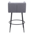 Zuo Horbat 110066 Barstool - Grey IMAGE 4