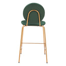 Zuo Odessa 109805 Counter Stool - Green & Gold IMAGE 4