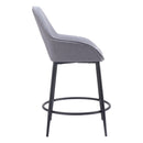 Zuo 110077 Vila Counter Stool - Gray IMAGE 2