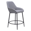 Zuo 110077 Vila Counter Stool - Gray IMAGE 6