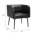 Zuo Horbat 110061 Dining Chair - Black IMAGE 8