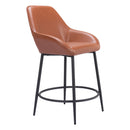 Zuo 109952 Vila Counter Stool - Brown IMAGE 6