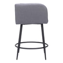 Zuo Horbat 110065 Counter Stool - Grey IMAGE 2
