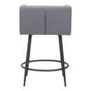 Zuo Horbat 110065 Counter Stool - Grey IMAGE 4