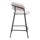 Zuo Josephine 109671 Counter Stool - Cream IMAGE 2