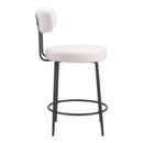 Zuo Blanca 109739 Counter Stool - Ivory IMAGE 2