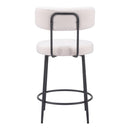 Zuo Blanca 109739 Counter Stool - Ivory IMAGE 4