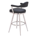 Zuo Vagur 110045 Swivel Barstool - Black IMAGE 5