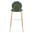 Zuo Odessa 109806 Barstool - Green & Gold IMAGE 4