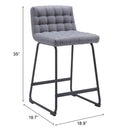 Zuo Pago 110071 Counter Stool - Grey IMAGE 12