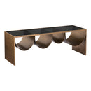 Zuo Reed 109842 Coffee Table - Brass & Black IMAGE 1